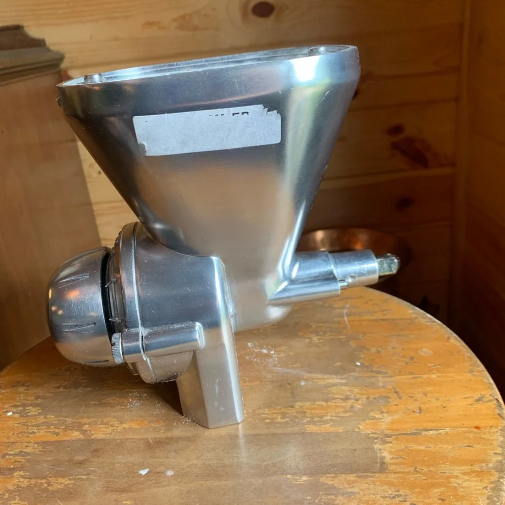Grain mill kitchenaid Attachment - Shiny Aluminum Finish